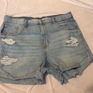Aeropostale Blue Jean Shorts Distressed Cut-Offs